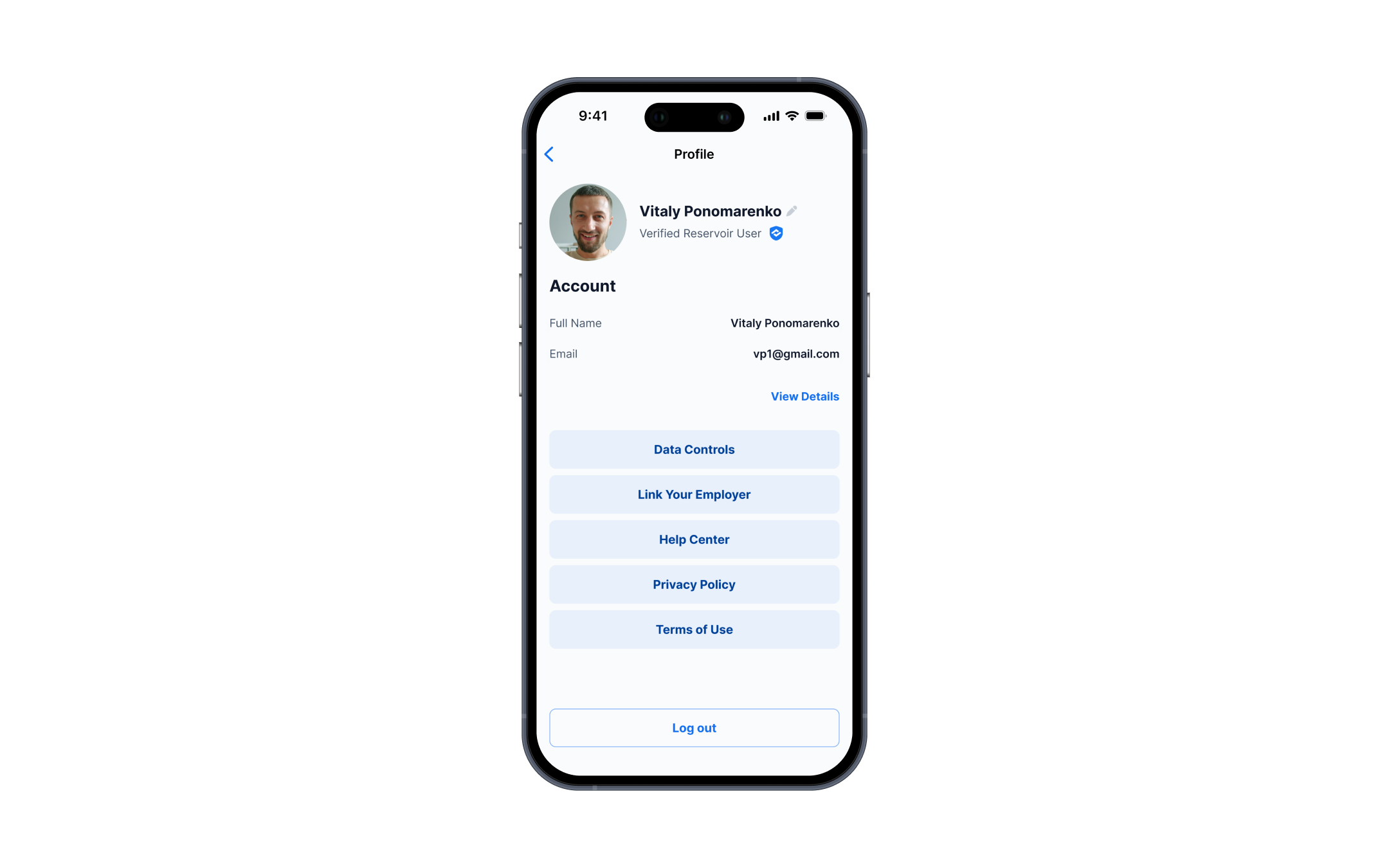 Verified Reservoir User — the trust signal in the candidate app